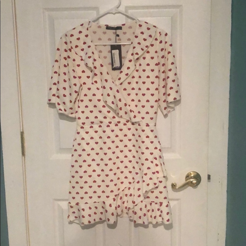 Nasty Gal White Heart Dress